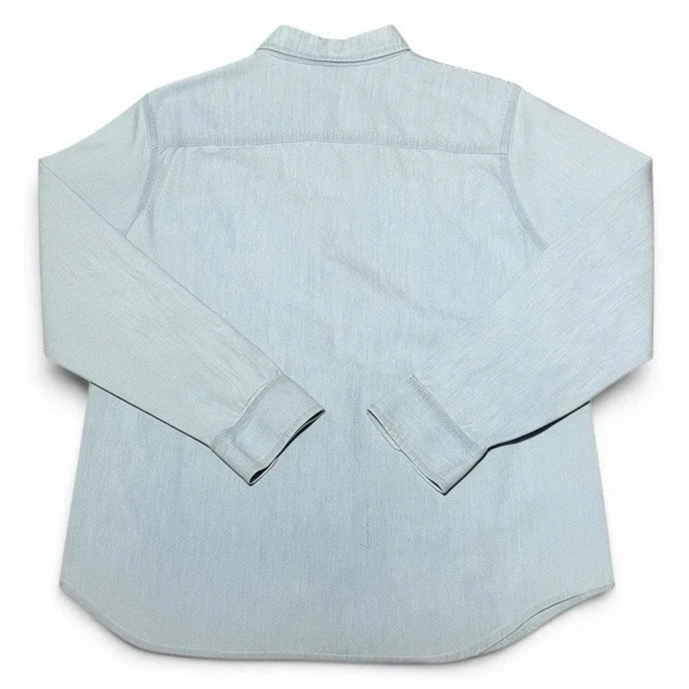 Vintage Lauren Jeans Co Ralph Lauren Chambray Utility Button Shirt Women M